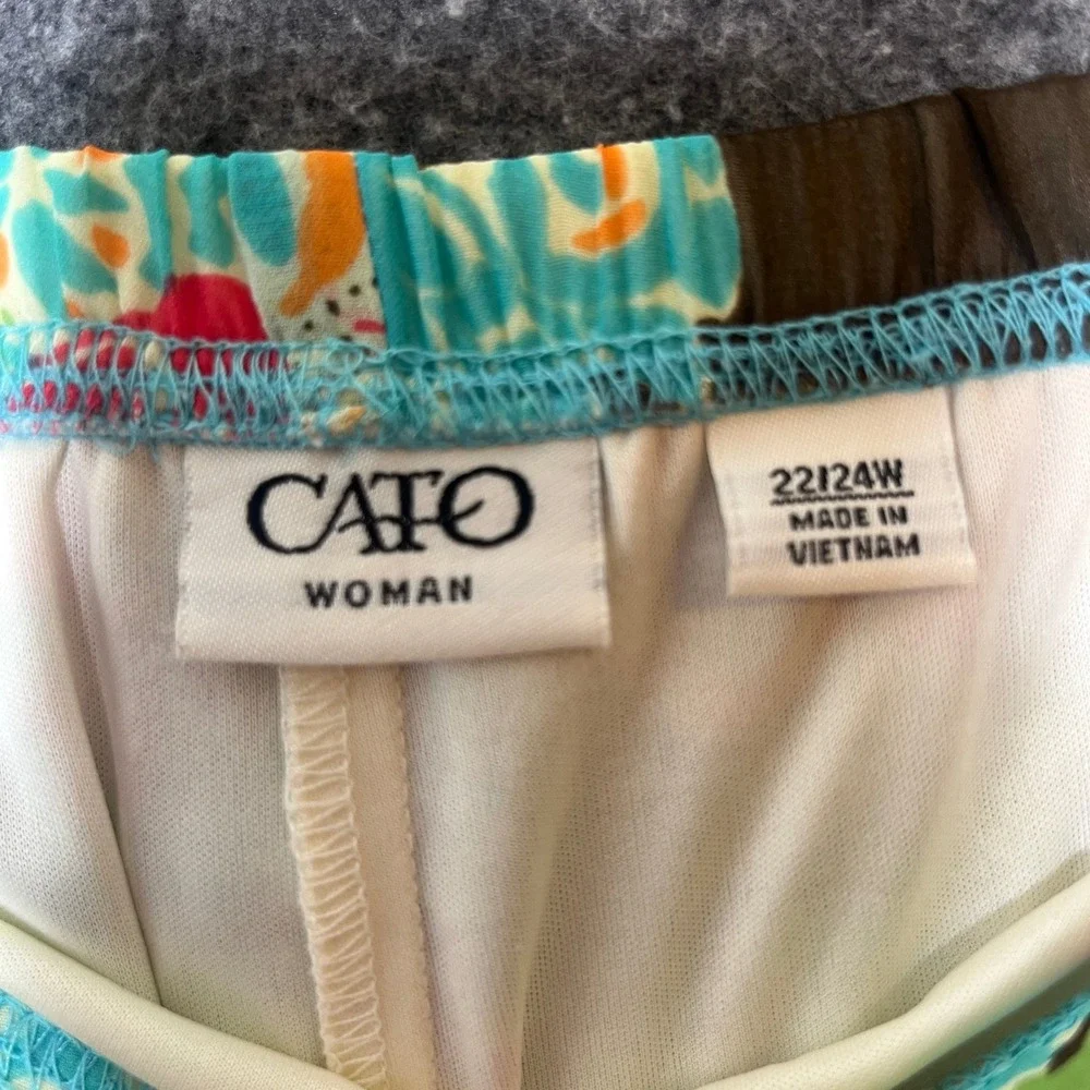 Cato Woman Floral Maxi Skirt Womens 22/24W Boho Cottagecore Flowy Pull On Summer